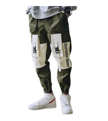 Army Green Stylish hippop Style Six pocket  trackpant 